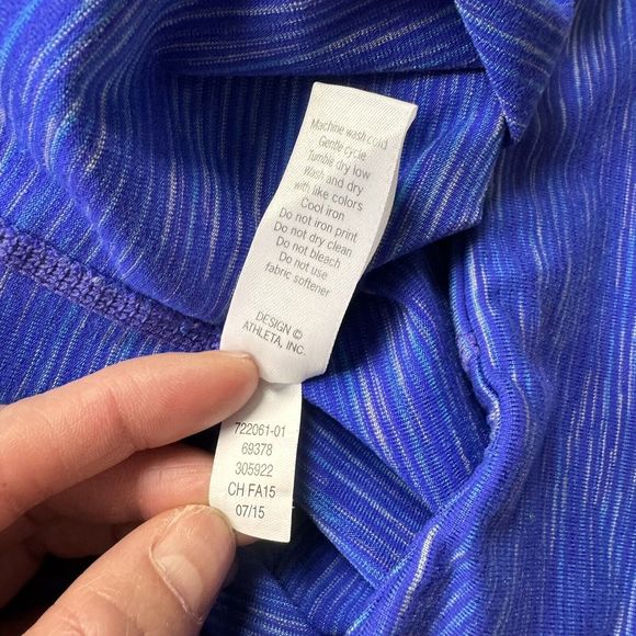 Athleta Small Mid Rise Crop Leggings Purple 722061-01 Supportive Stretchy - Picture 4 of 10